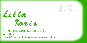 lilla koris business card